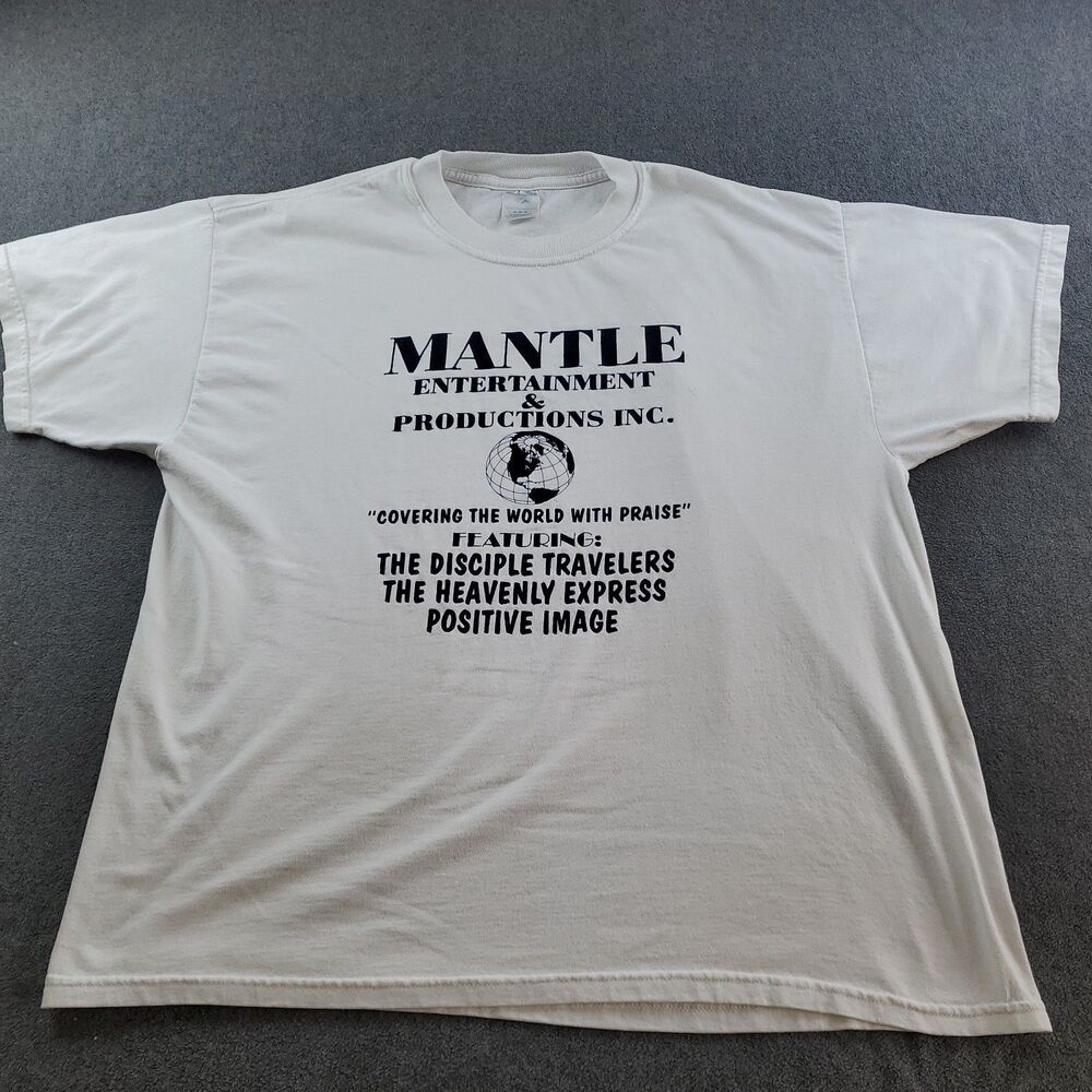 Vintage Mantle Entertainment & Productions Inc T-Shirt Men's XL White